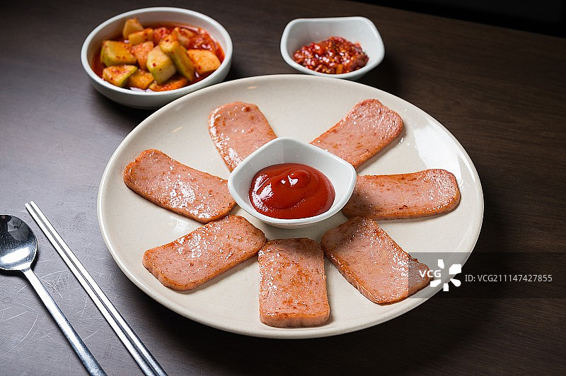 煎炸火腿图片素材