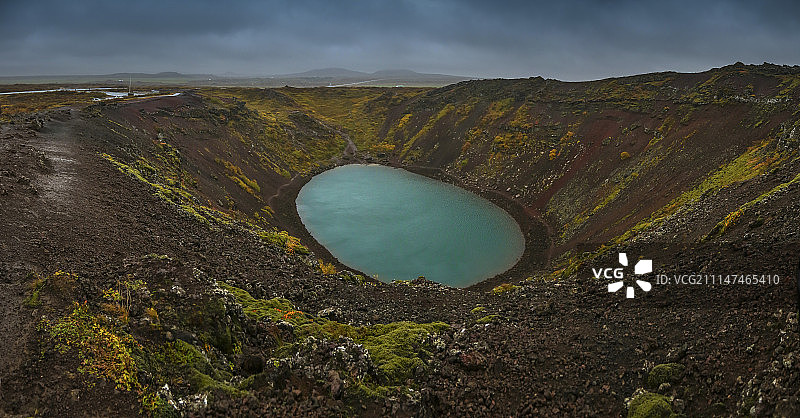 火山湖图片素材