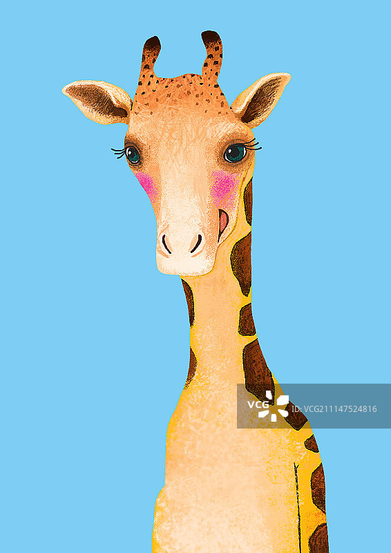 背景分离动物系列组图共3000多幅-长颈鹿系列插画图片素材