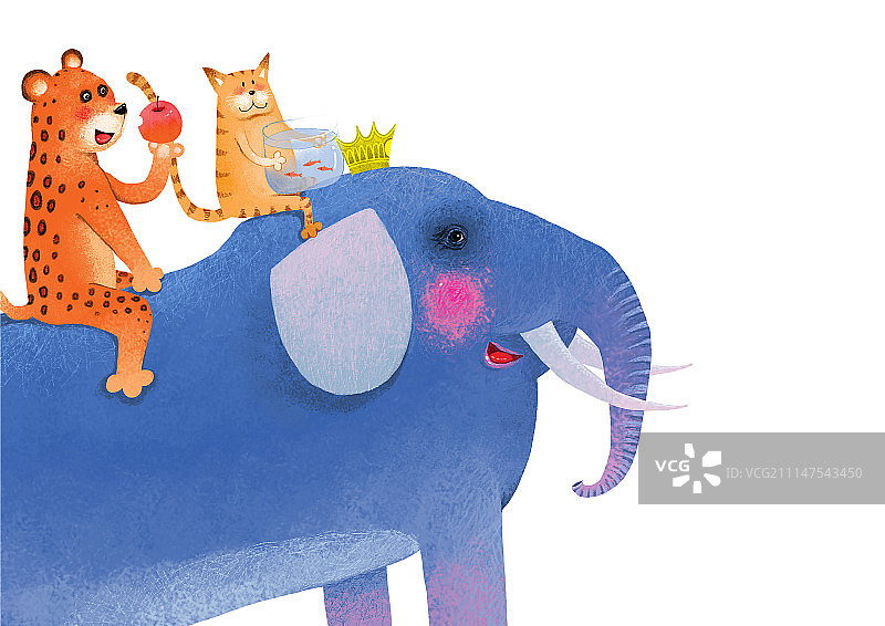 背景分离动物系列组图共3000多幅-象插画系列图片素材