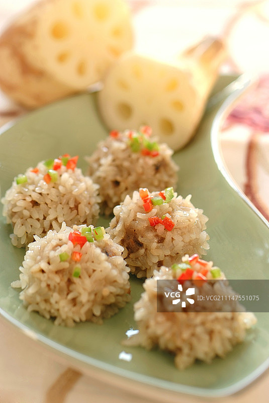 大米珍珠丸子图片素材