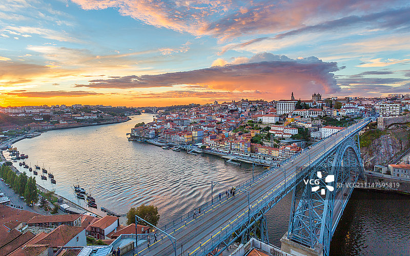 葡萄牙波尔图日落图片素材