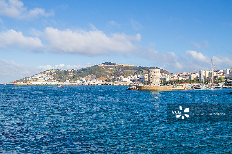 西班牙休达街景与房屋，2013年图片素材