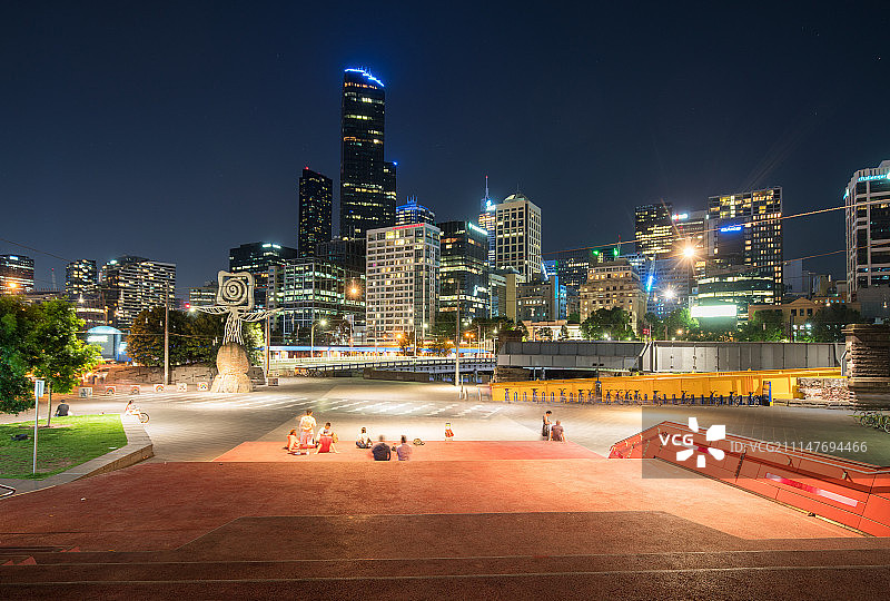 墨尔本夜景图片素材