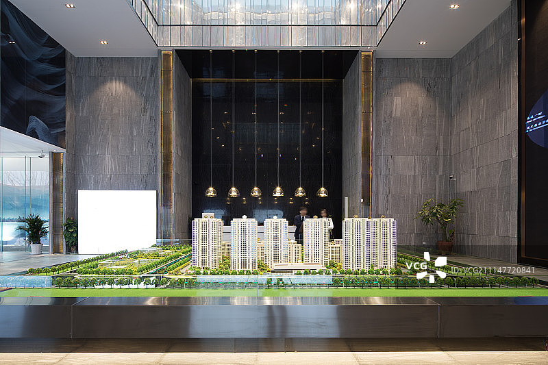 现代风格的售楼处内部图片素材