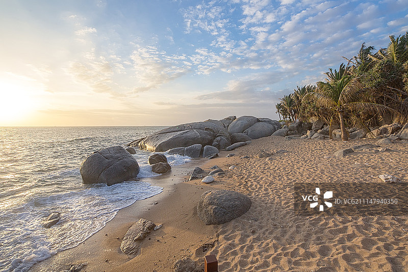 三亚南山小月湾风光图片素材