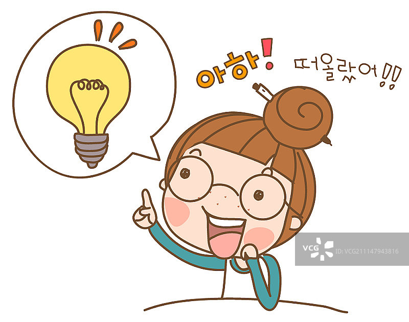 女孩角色矢量表情图片素材