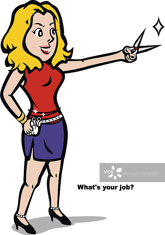 美发师角色矢量素材图片素材