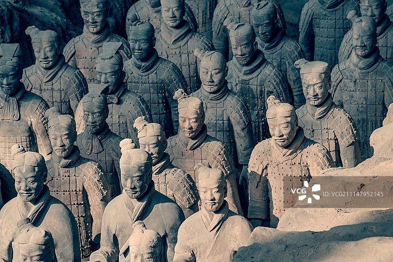 秦始皇兵马俑队伍图片素材