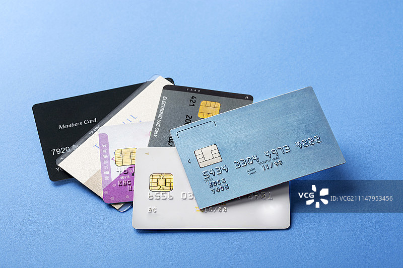不同类型的信用卡图片素材