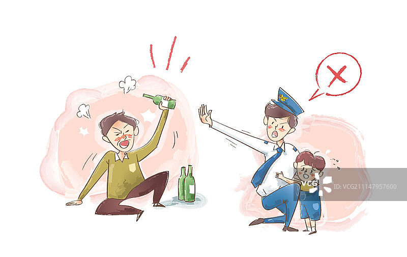 虐童概念插画图片素材