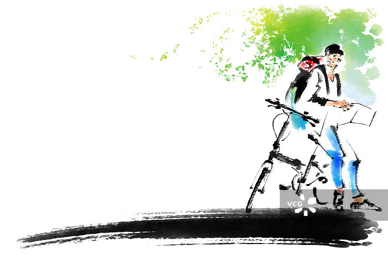 笔触风格绘画图片素材