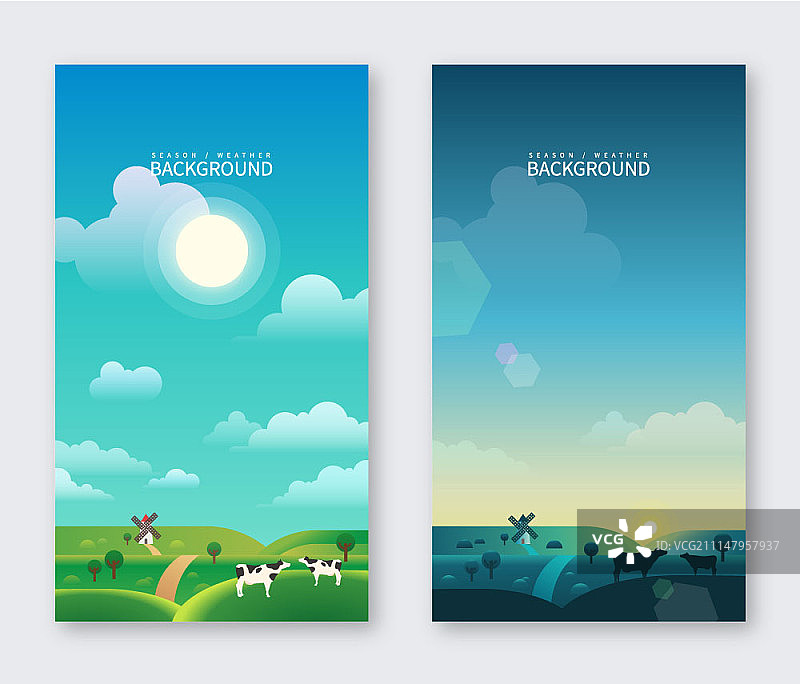 风景背景插画图片素材