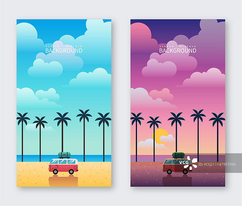 风景背景插画图片素材