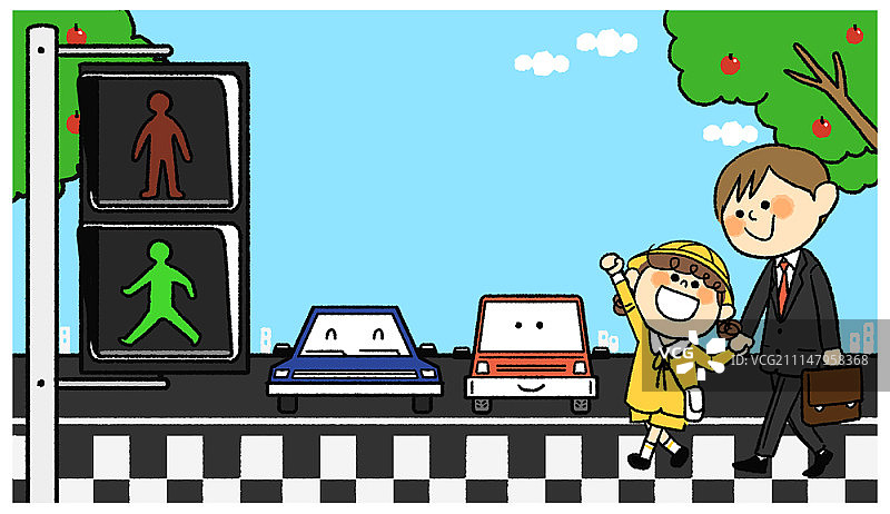 道路安全插画图片素材