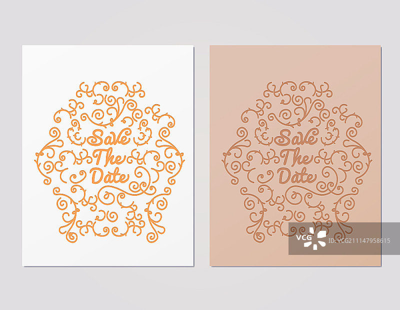 花叶图案模板套装图片素材