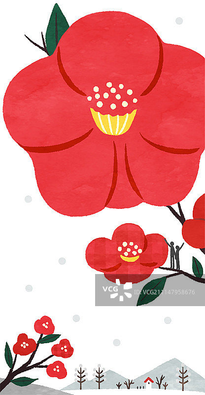 花朵插画图片素材