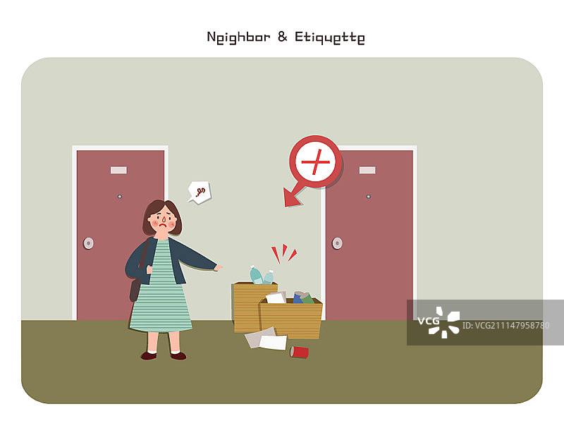 邻居之间的良好与不良礼仪图片素材