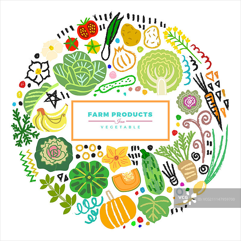 圆形农产品图标图片素材