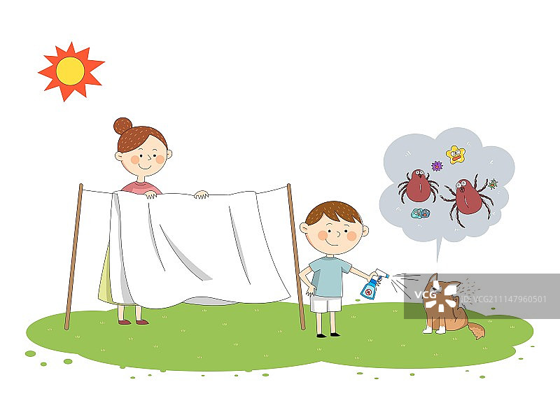 夏季户外活动安全防虫图片素材
