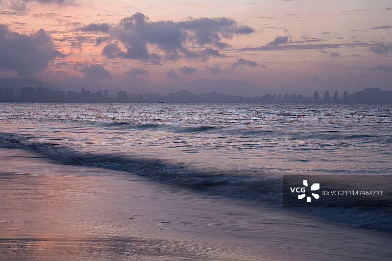 三亚湾日出图片素材