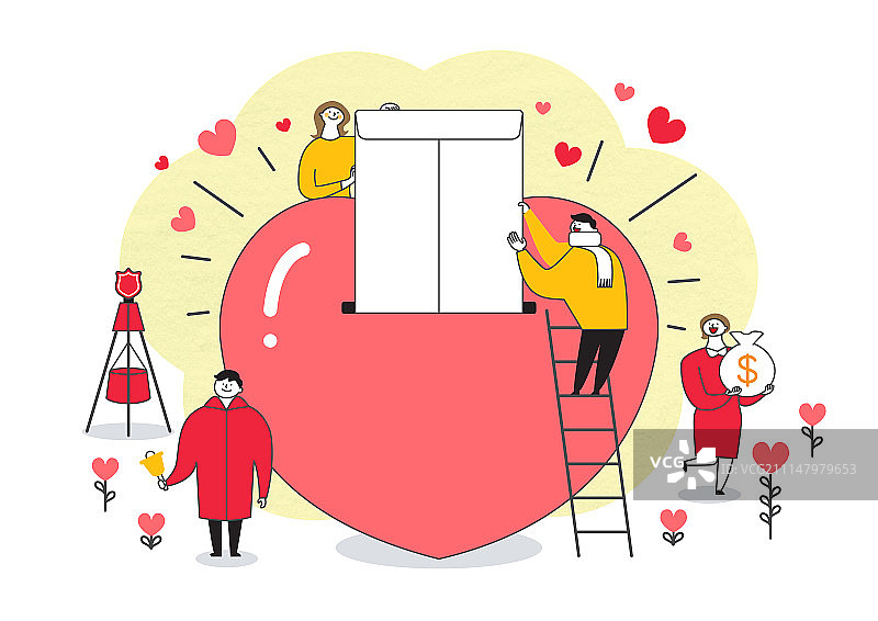 金融消费税务关系概念插画图片素材