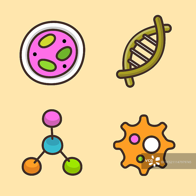 扁平风格图标：学校物品和教育用品（白色背景）.054图片素材