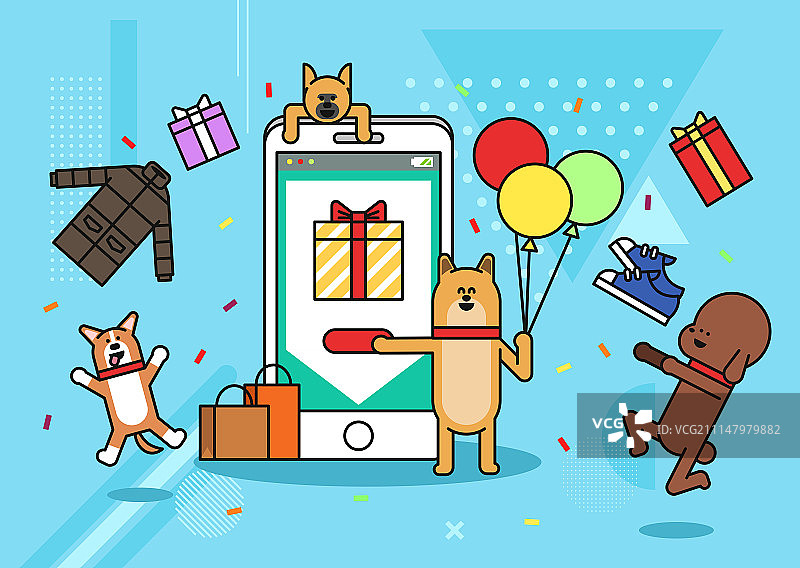 电商购物概念插画：多种支付方式、优惠券和银行卡图片素材