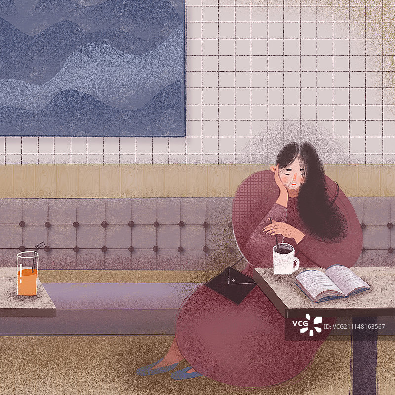 一个人图片素材