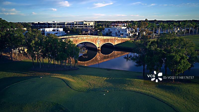 黄金海岸霍普岛高尔夫球桥图片素材