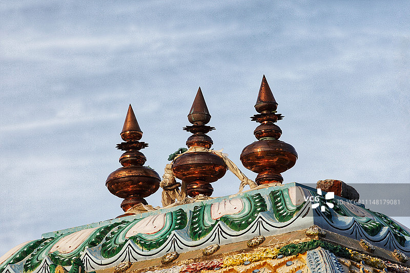 斯里兰卡亭可马里Pathrakali Amman神庙装饰图片素材