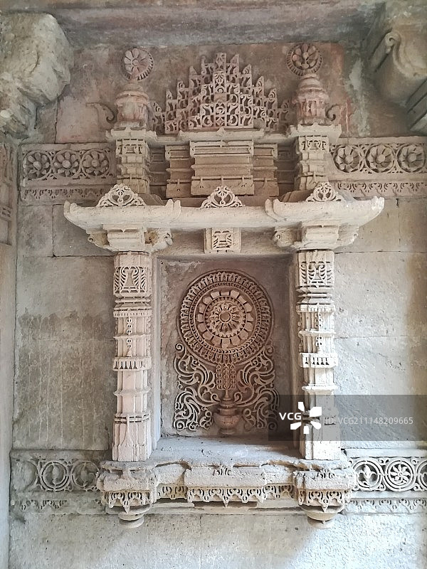 艾哈迈达巴德附近的阶梯井图片素材