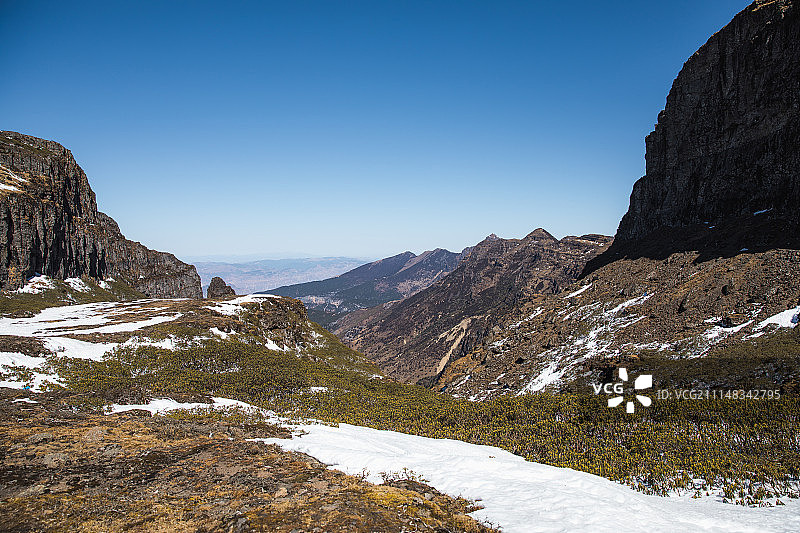 轿子雪山山区图片素材