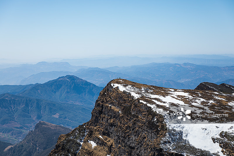 雪山山峰特写图片素材