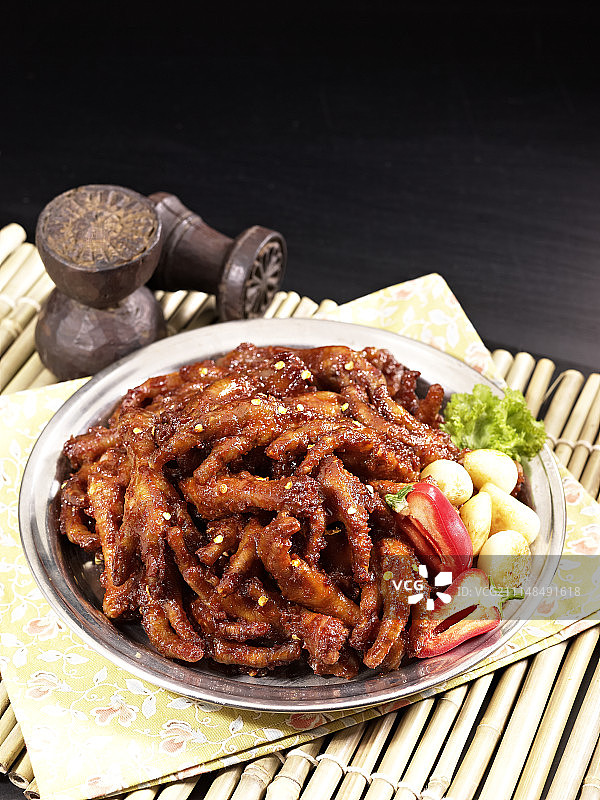 烧烤、辛辣、鸡爪、韩国食物图片素材