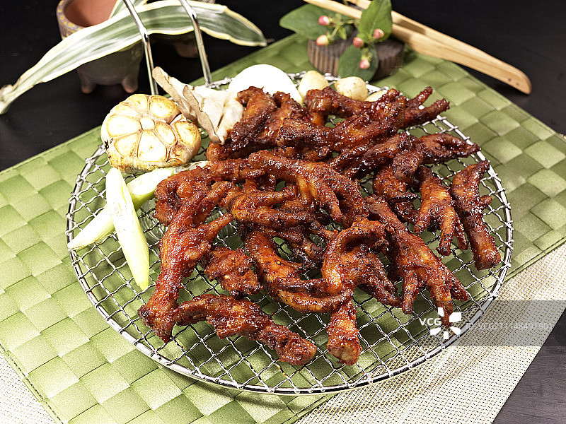 烧烤、辛辣、鸡爪、韩国食物图片素材