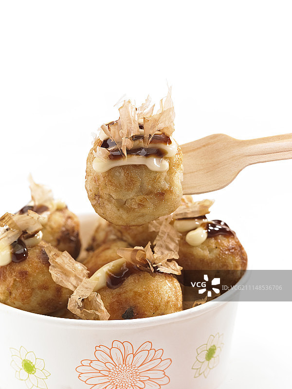 日式美食：章鱼烧图片素材