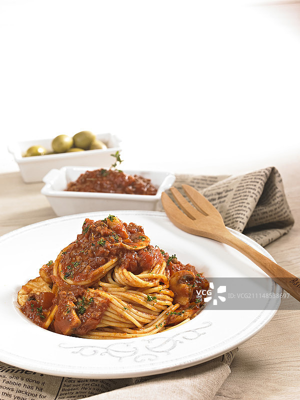 肉酱意大利面图片素材