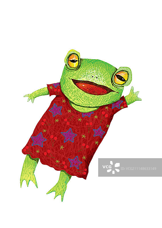 背景分离动物系列组图共3000多幅-红衣服青蛙图片素材