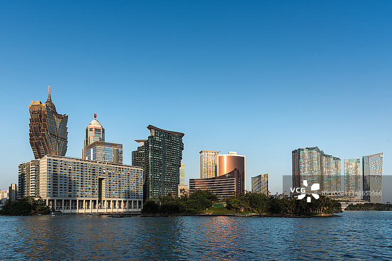 澳门黄昏城市风光图片素材