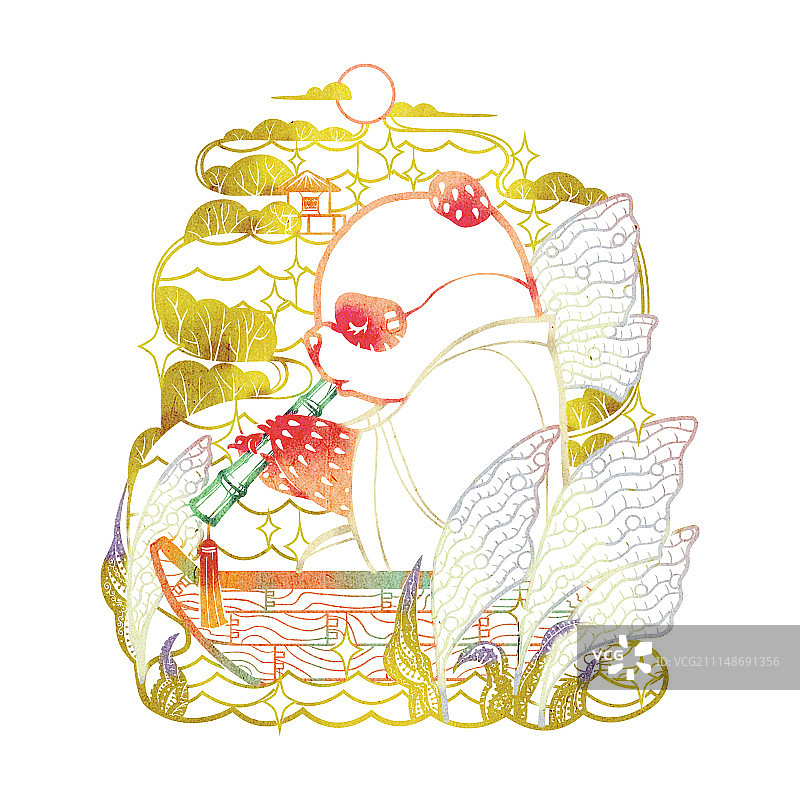 熊猫悠宝二十四节气图片素材