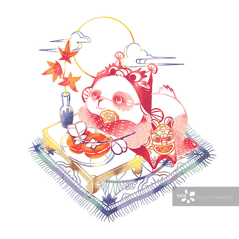 熊猫悠宝二十四节气图片素材