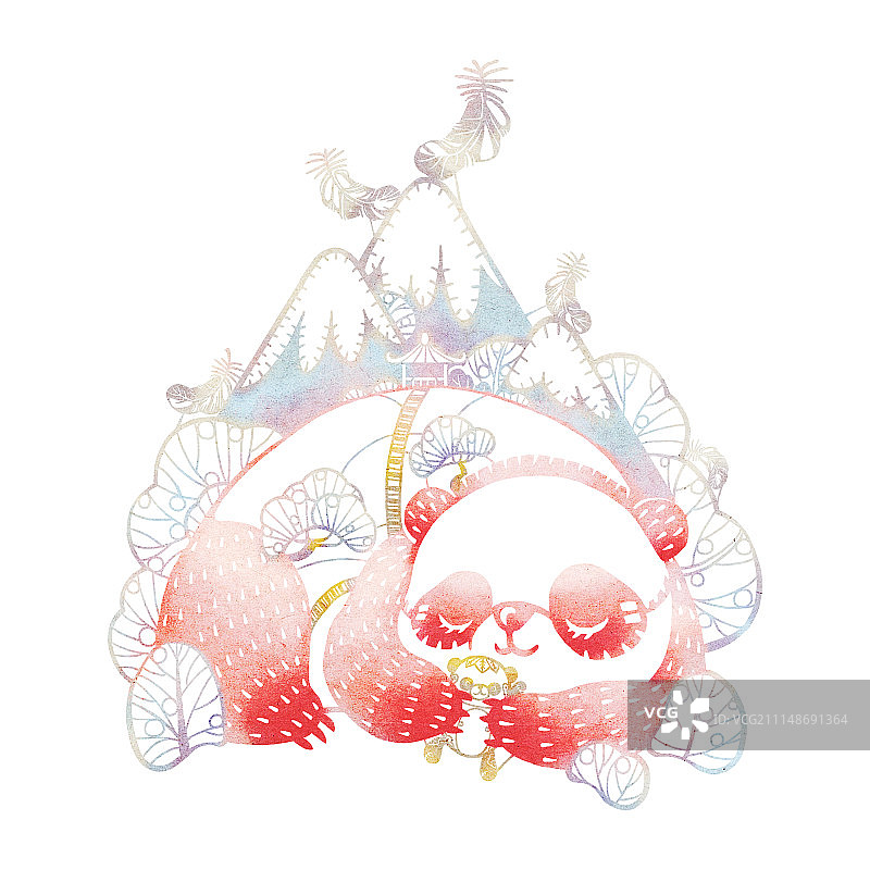 熊猫悠宝二十四节气图片素材