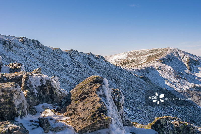 徒步后的美丽景色图片素材