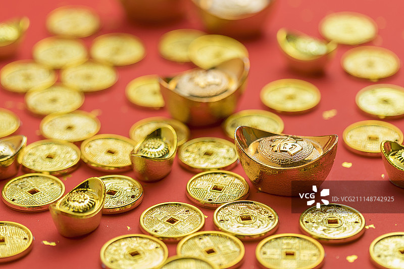 古钱币,元宝,新年,春节图片素材