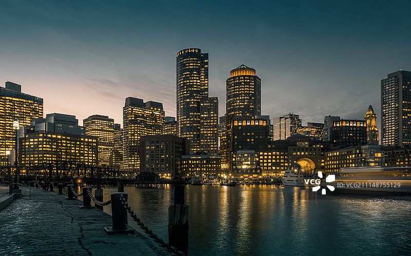 波士顿夜景图片素材