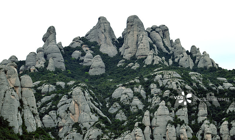 巴塞罗那蒙特塞拉特省的群山图片素材
