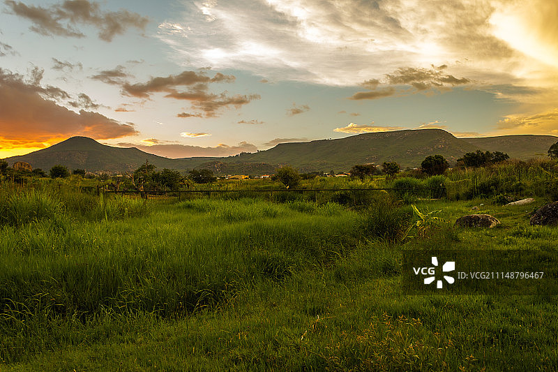 卢班戈丛林日落图片素材