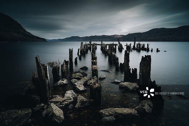 尼斯湖码头图片素材