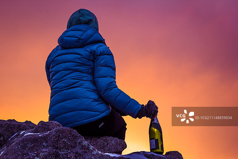 香槟日落图片素材